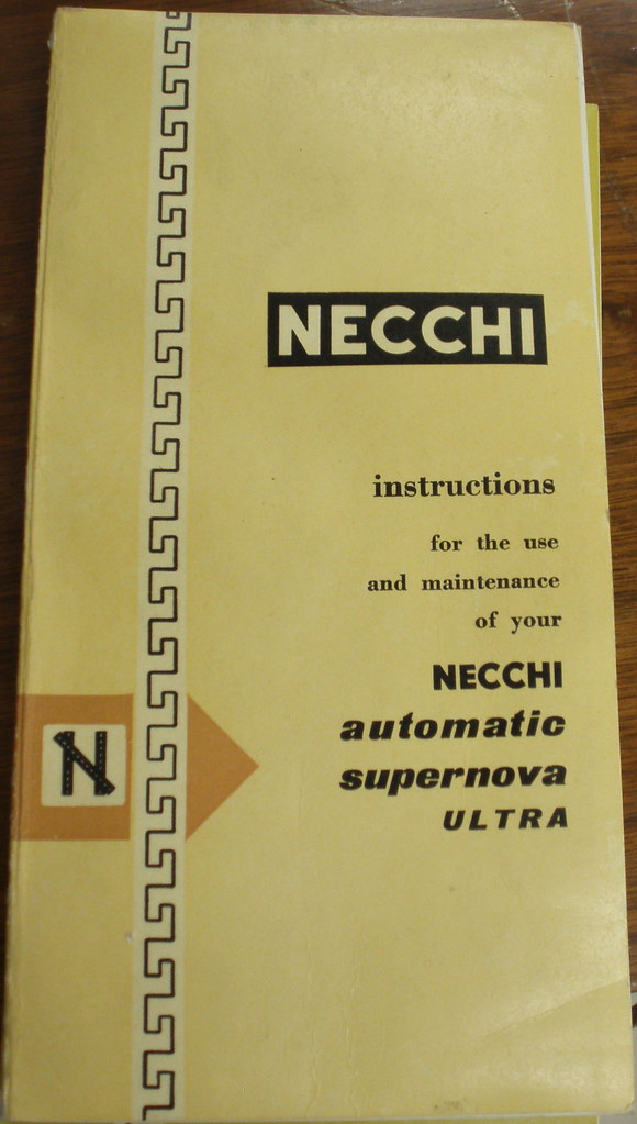 NECCHI SEWING MACHINE MANUAL. MACHINE MANUAL