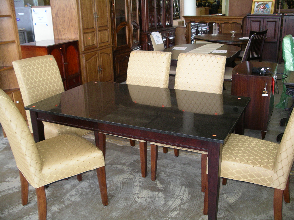 DINING TABLE WITH GRANITE TOP