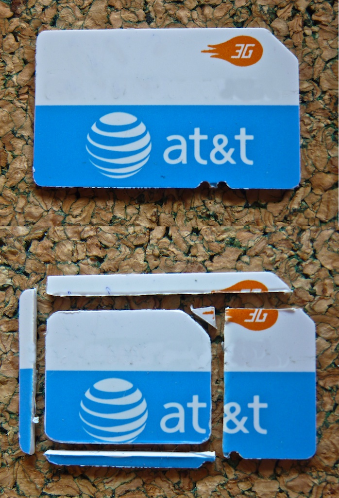 CUT SIM CARD TO FIT IPHONE 4