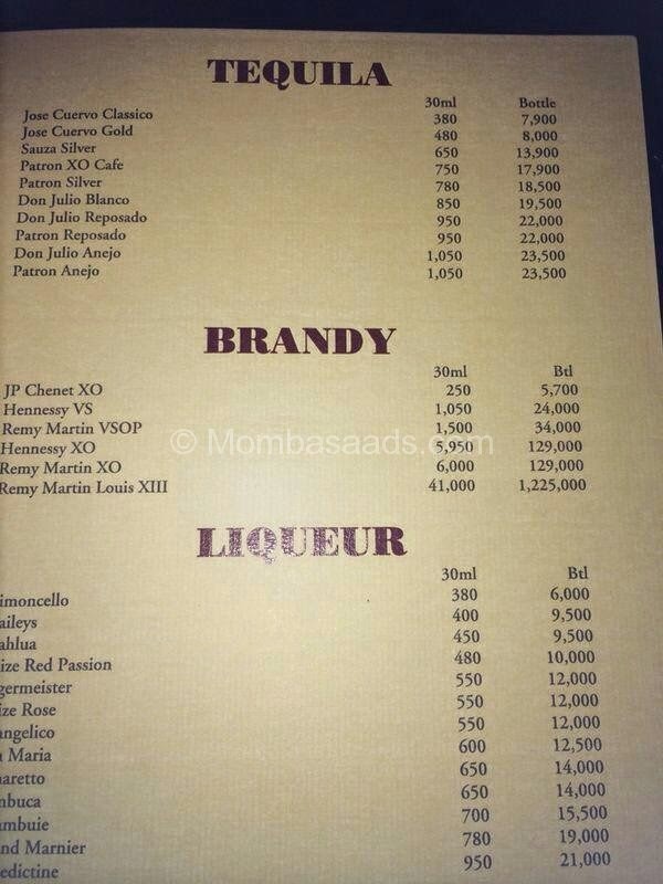 Unbelievable!! Nairobi club that is selling a bottle of ALCOHOL at Sh