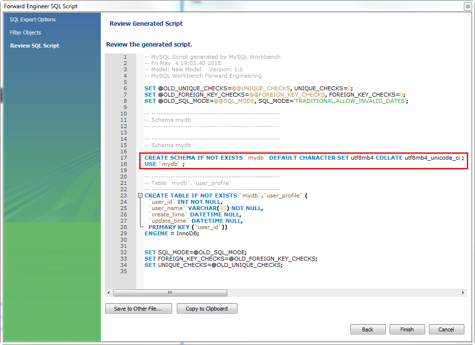 菜鳥工程師 肉豬 如何將MySQL Workbench的EER Diagram轉成SQL script
