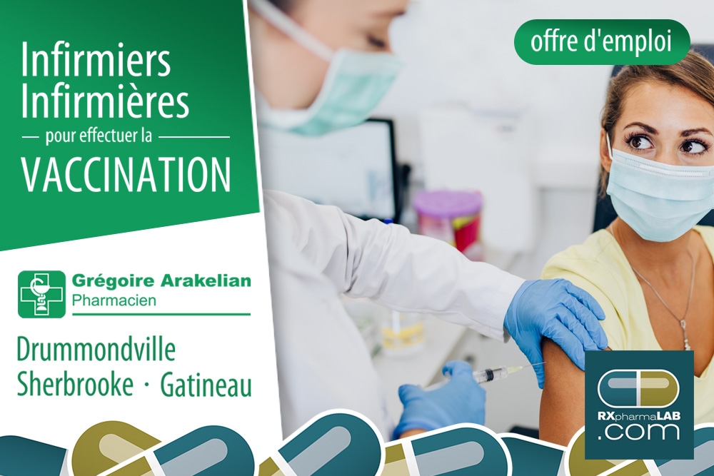 😷 ATP, pharmacien(ne)s et infirmier(ère)s postes partout au QC