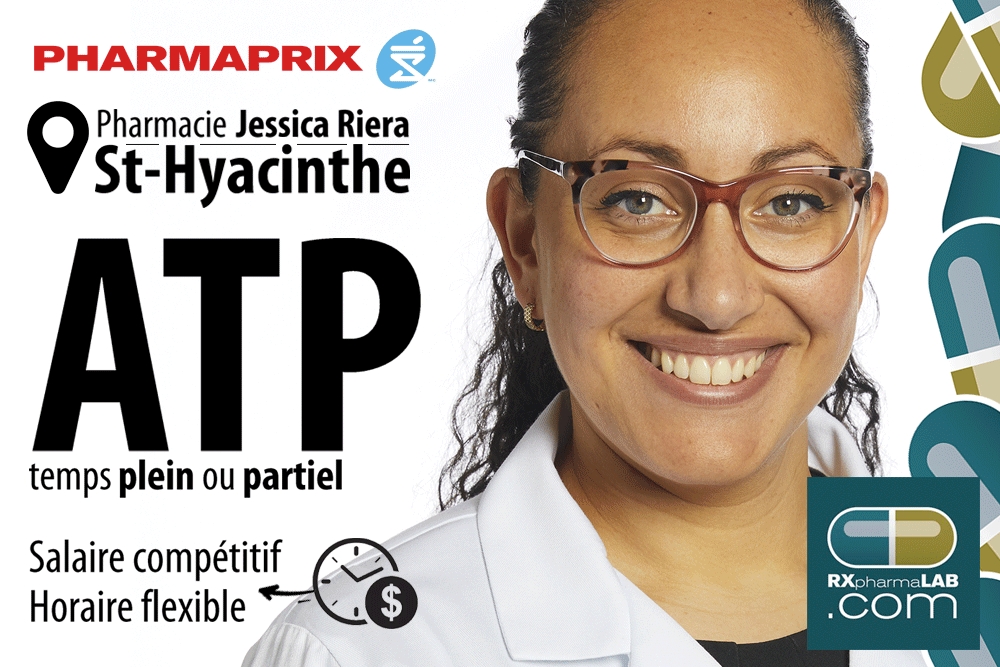 ATP, pharmacien(ne)s et EMPLOIS hors laboratoire en PHARMACIE partout