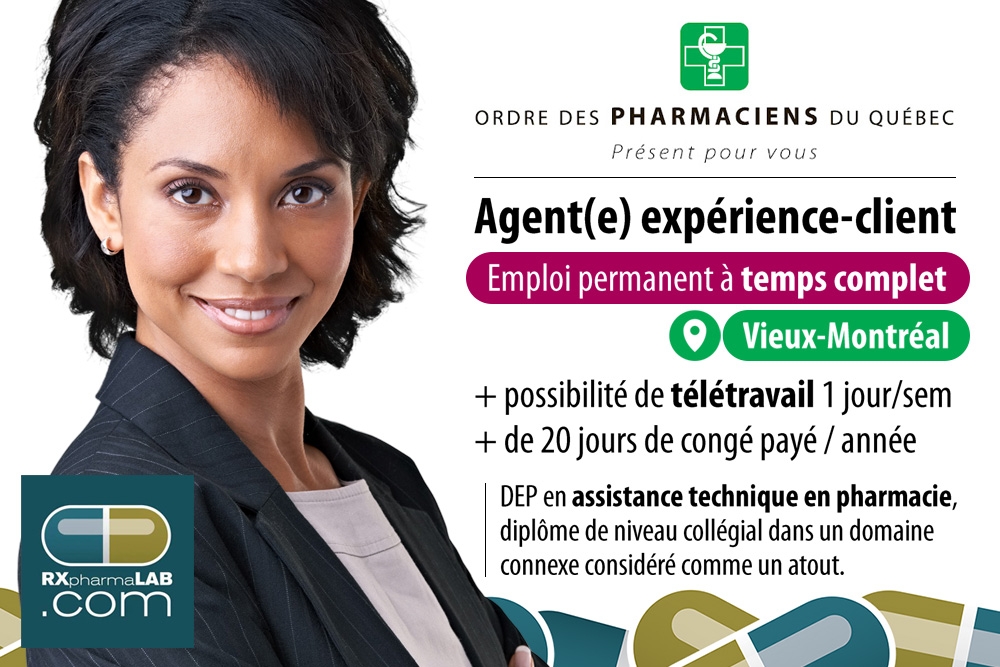 Emplois en PHARMACIE ATP poste à l'OPQ et plusieurs pharmacies