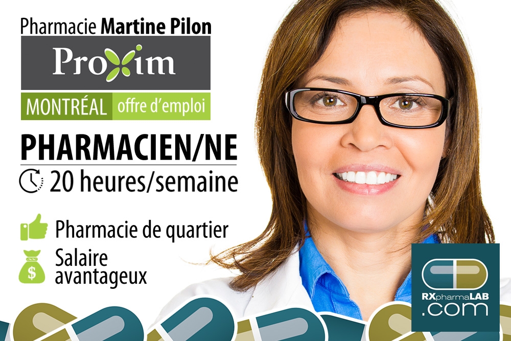 ATP, pharmacien(ne)s et EMPLOIS hors laboratoire en PHARMACIE partout