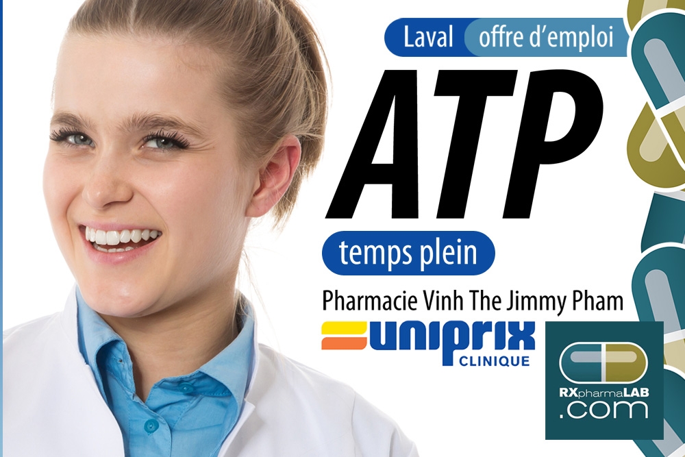 ATP & PHARMACIEN(NE)S des milliers de candidat(e)s partout au QC