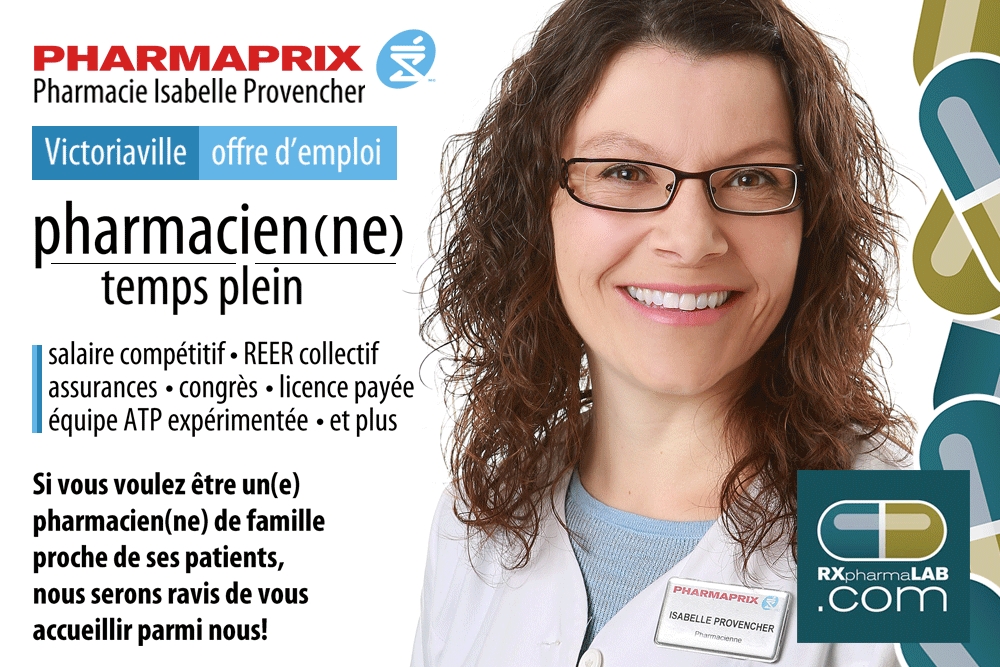 Concours SAQ RXpharmaLAB + emplois en PHARMACIE partout au Québec