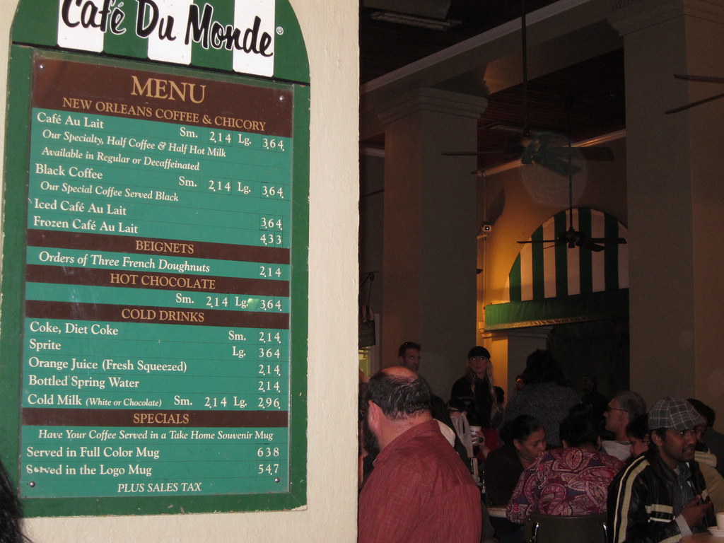 CAFE DU MONDE MENU