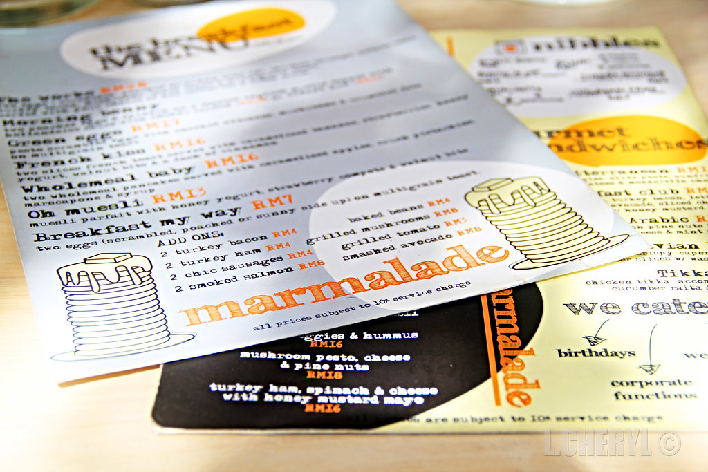 MARMALADE CAFE MENU MARMALADE CAFE 13 COINS MENU