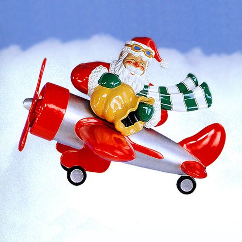 AIRPLANE CHRISTMAS DECORATIONS AIRPLANE CHRISTMAS 1970'S DECOR