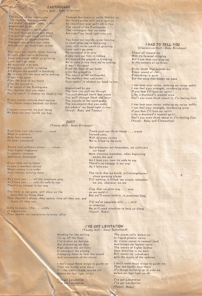 13TH FLOOR ELEVATORS LYRICS