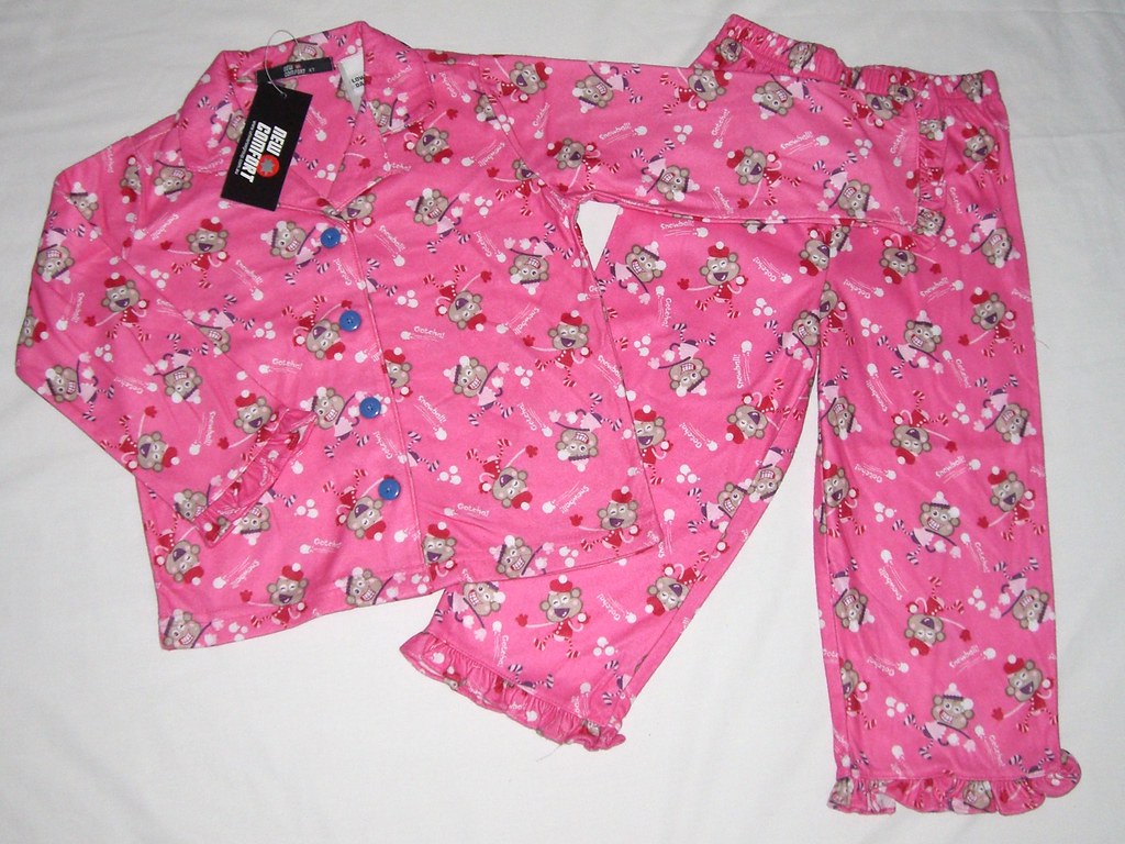 GIRL MONKEY PAJAMAS. GIRL MONKEY ALL IN ONE SLEEPWEAR