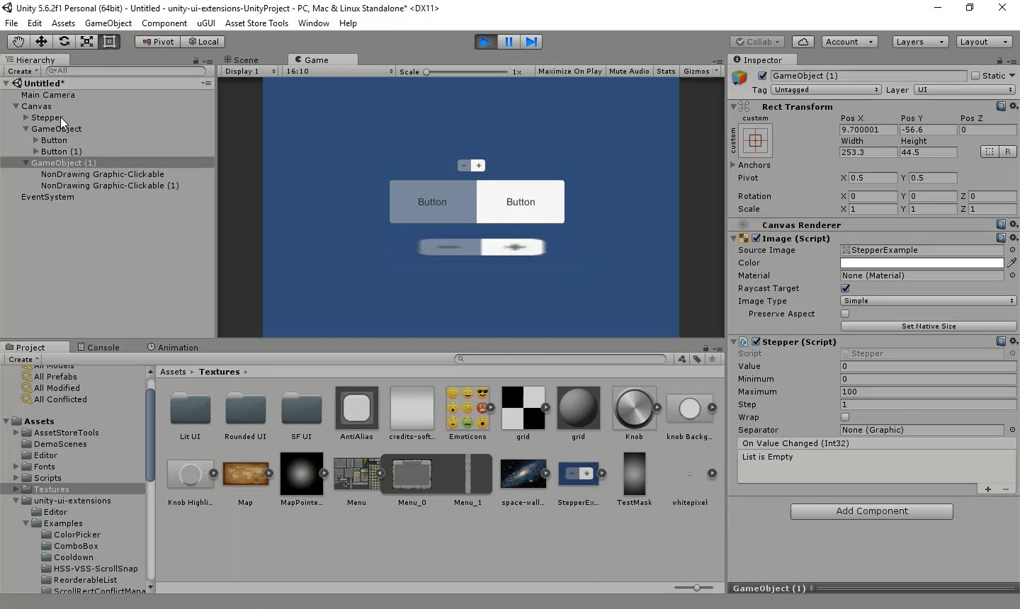 UnityUIExtensions / UnityUIExtensions / wiki / Controls / Stepper