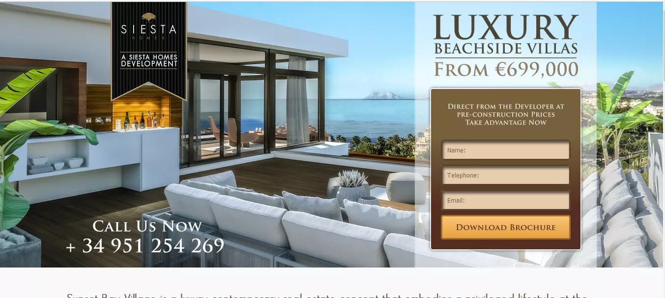 Sunset Bay Village Real Estate site Development