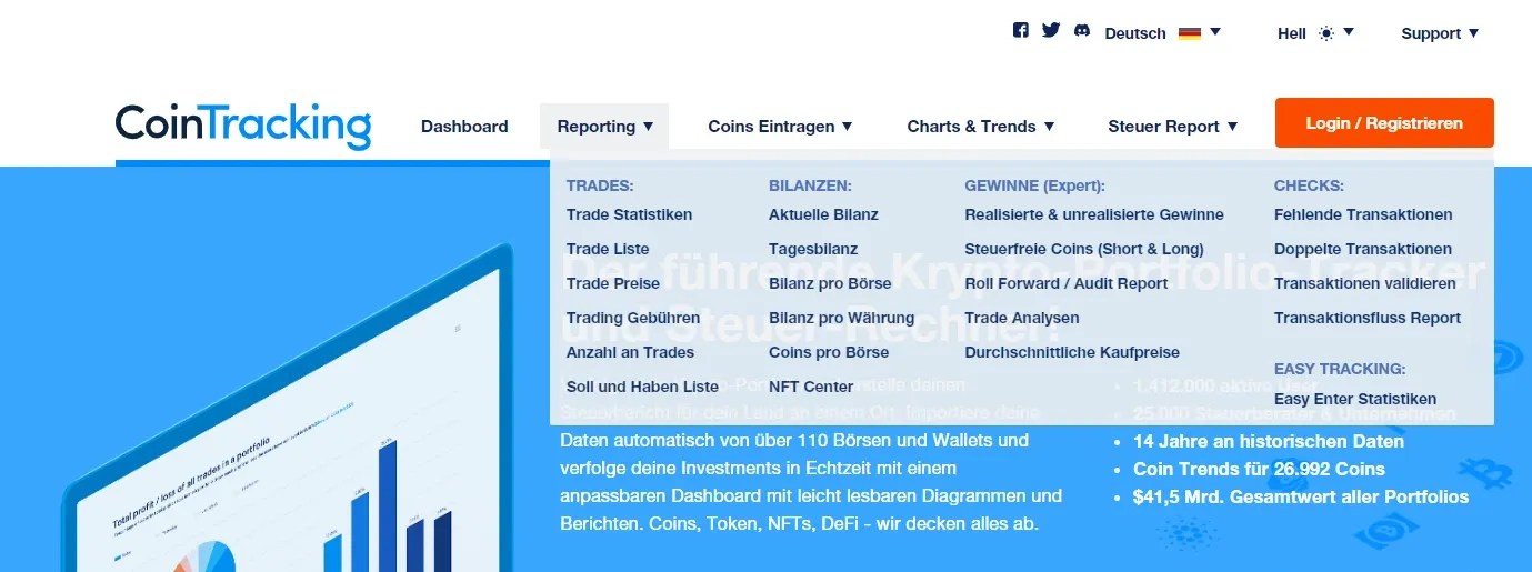 CoinTracking Erfahrungen Kosten, Steuern & Support