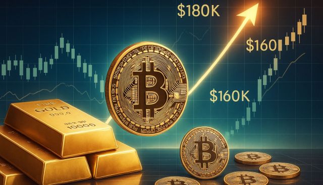Bitcoin Mirrors Gold’s Path – Analyst Sets Cycle Top Targets At 0K-0K