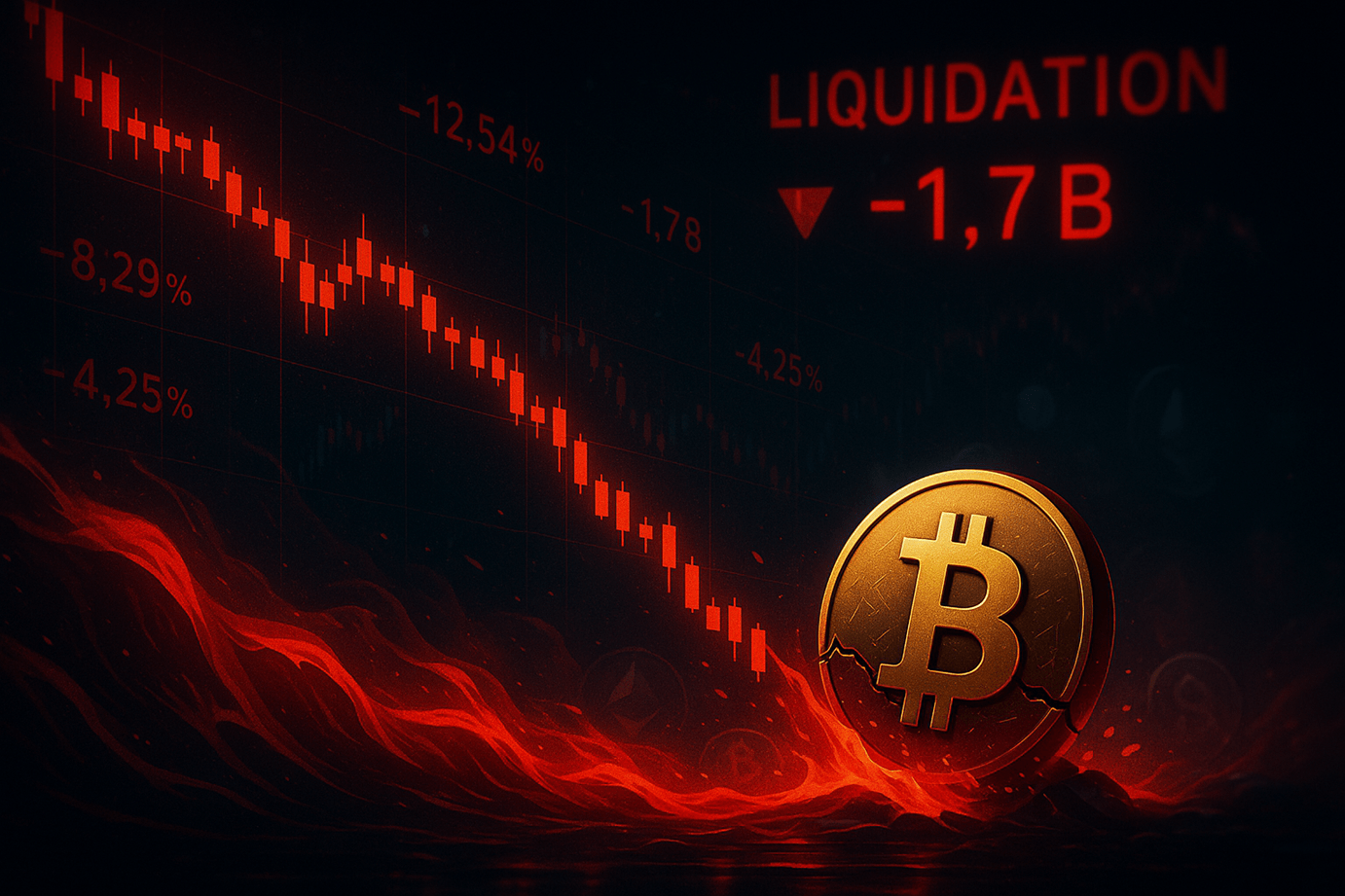 Crypto Sees $1.7 Billion Flush As Bitcoin Crashes To $112k