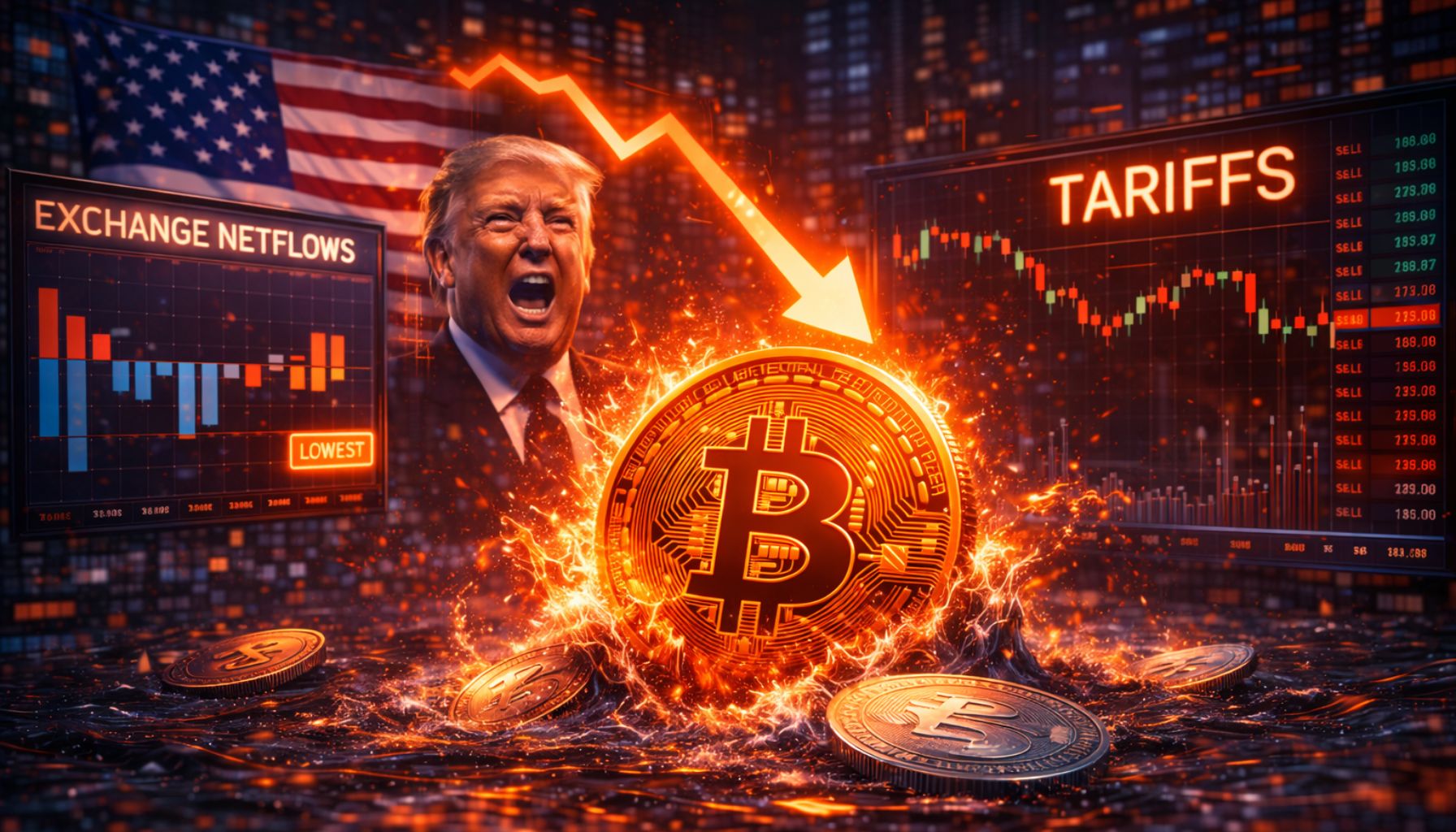 Trump Tariffs Fuel Bitcoin’s Risk-Off Correction: Exchange Netflows Hint At Short-Term Selling