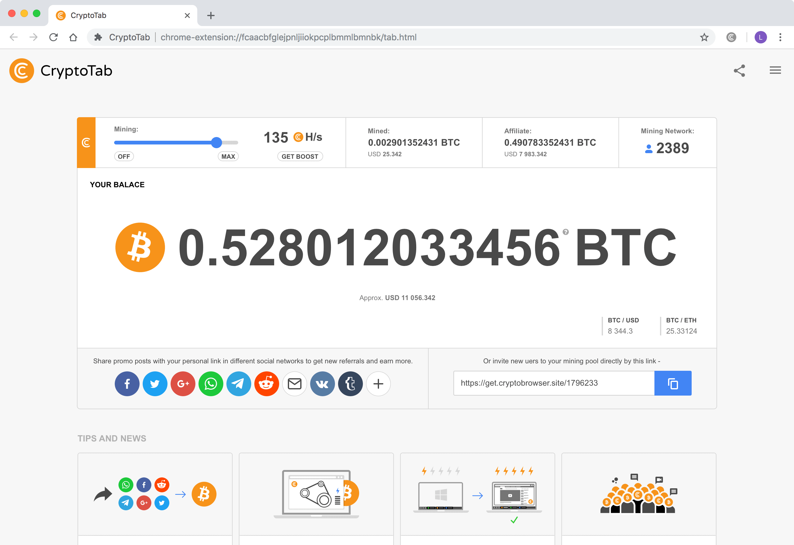 CryptoTab Browser The first web browser with integrated Bitcoin
