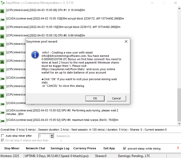 EasyMiner a GUI miner for Bitcoin and Litecoin