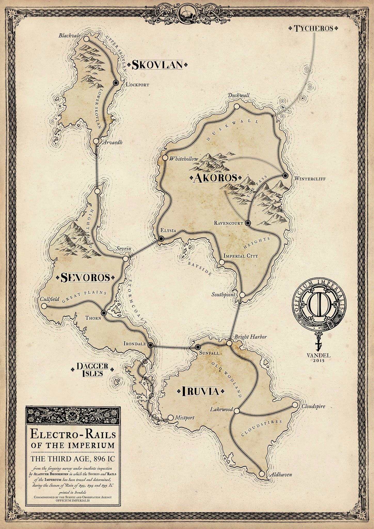 Preliminary Map of the World of Ghost Lines and Blades in the Dark