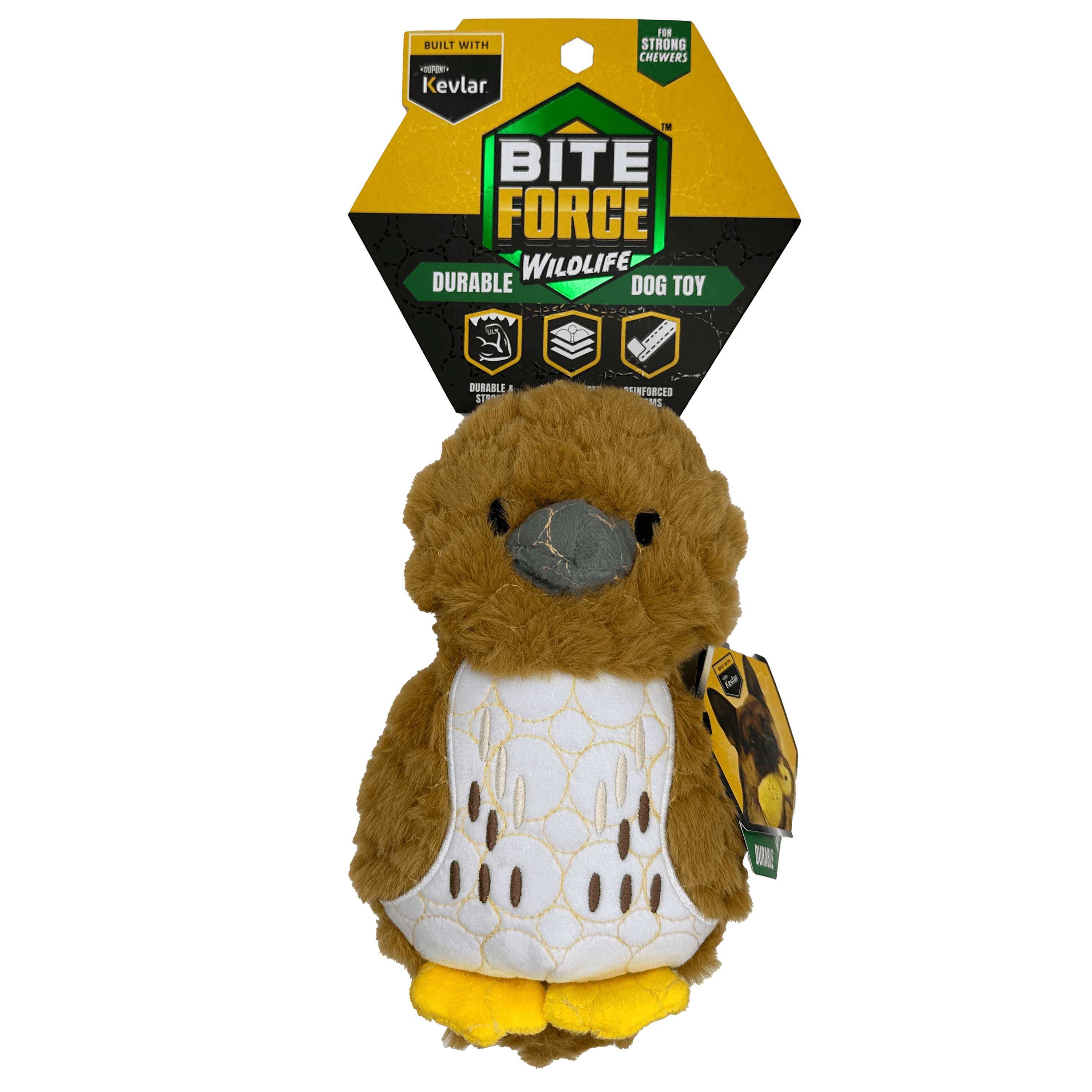 Bite Force Built w. Kevlar Tough Plush Hawk Dog Toy