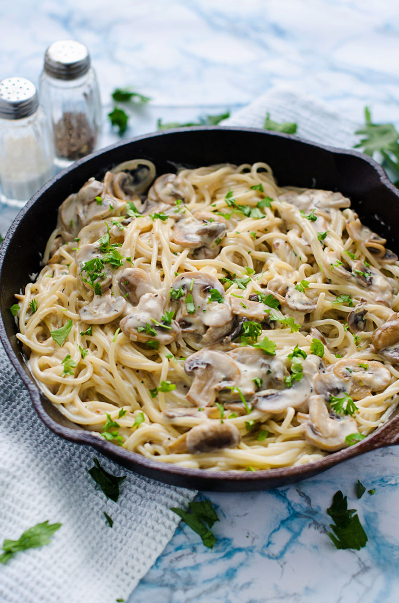 Creamy Garlic Mushroom Pasta Bite It Quick