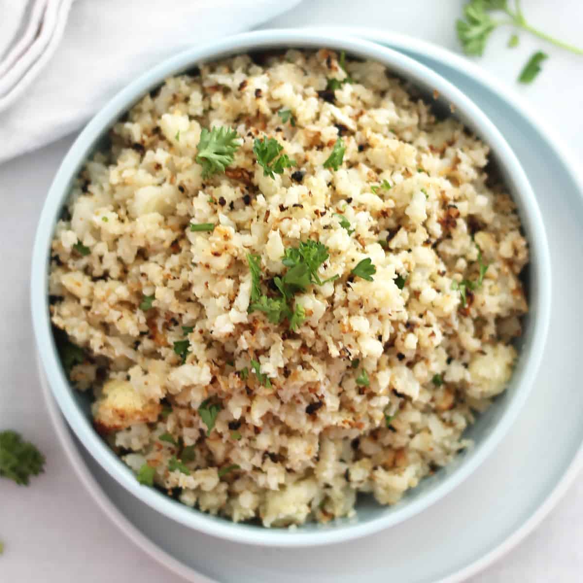 Roasted Cauliflower Rice Bite On The Side