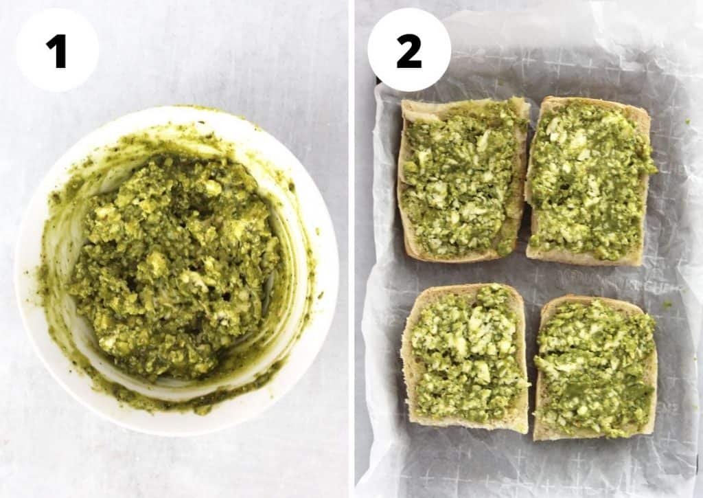 Pesto Garlic Bread Bite On The Side