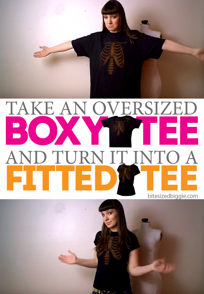 How to Remake a Boxy TShirt into a Fitted Tee Tshirt Refashion