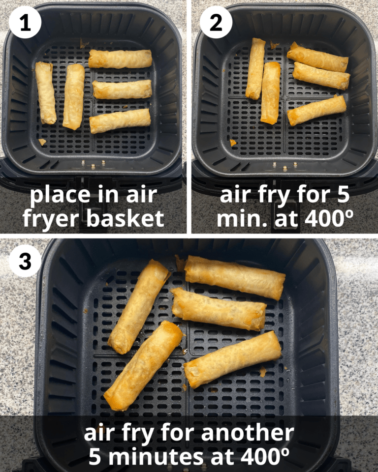 Air Fryer Frozen Spring Rolls Bites with Bri
