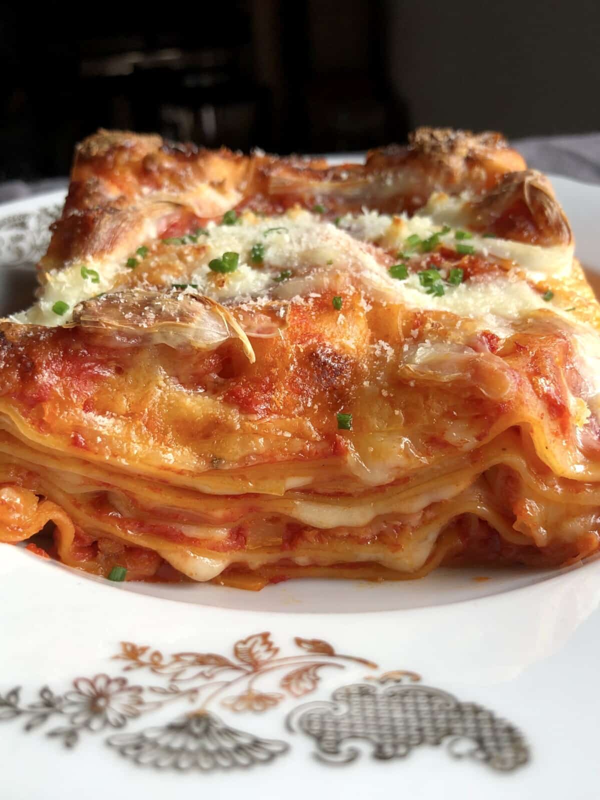 Easy Authentic Italian Prosciutto Cotto and Mozzarella Lasagna Biting