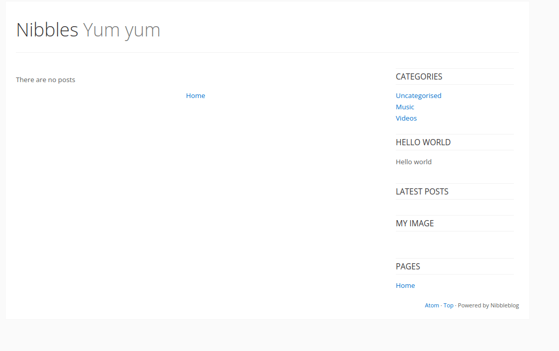Nibbles writeup BitisGabonica