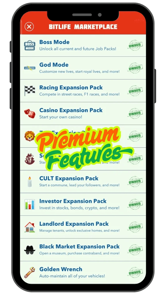 BitLife MOD IPA Everything Unlocked Bitizenship & God Mode