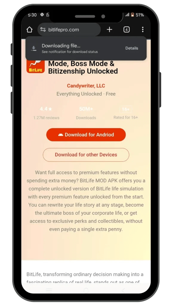 BitLife MOD IPA Everything Unlocked Bitizenship & God Mode