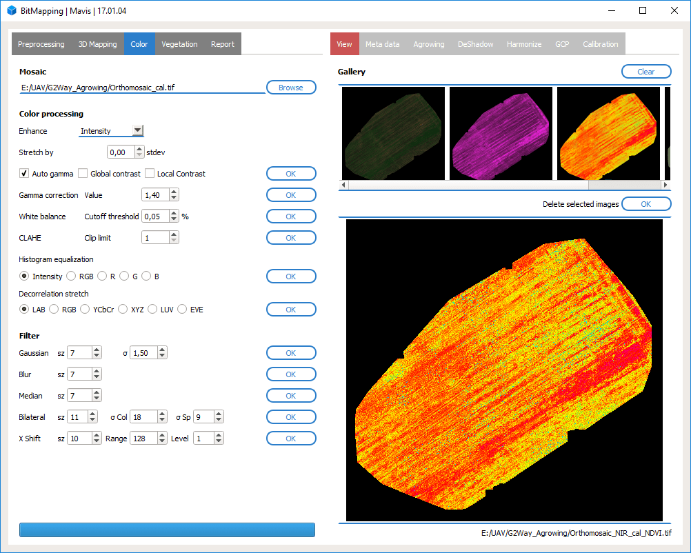 Vegetation Indices · Mavis User Guide