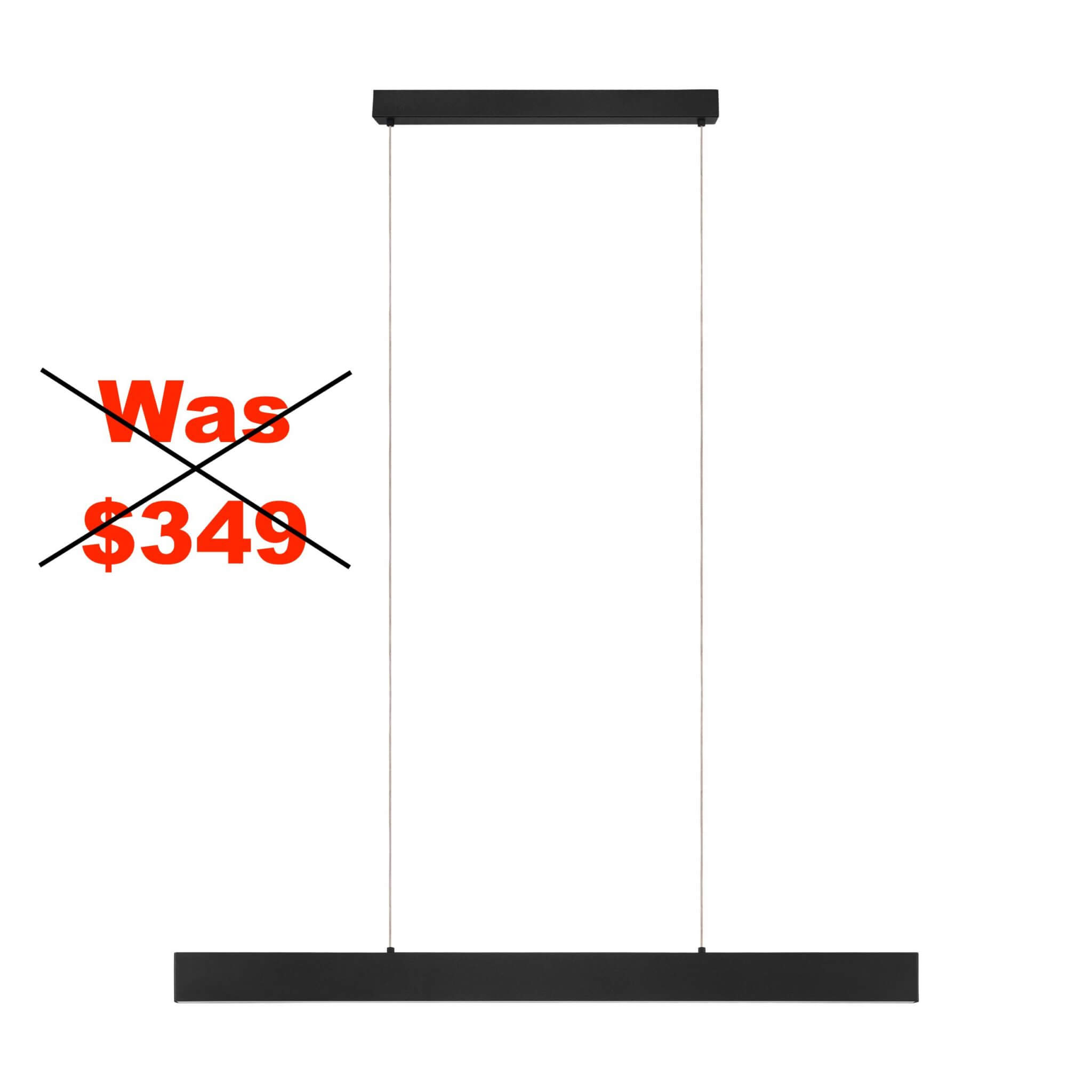Eglo Climene Black 118cm LED Linear Pendant Bitola Lighting and Fans