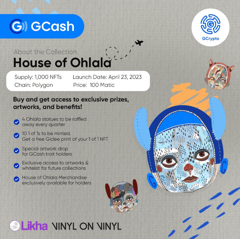 GCash Launches New NFT Collection ‘House of Ohlala’ with Likha, Vinyl