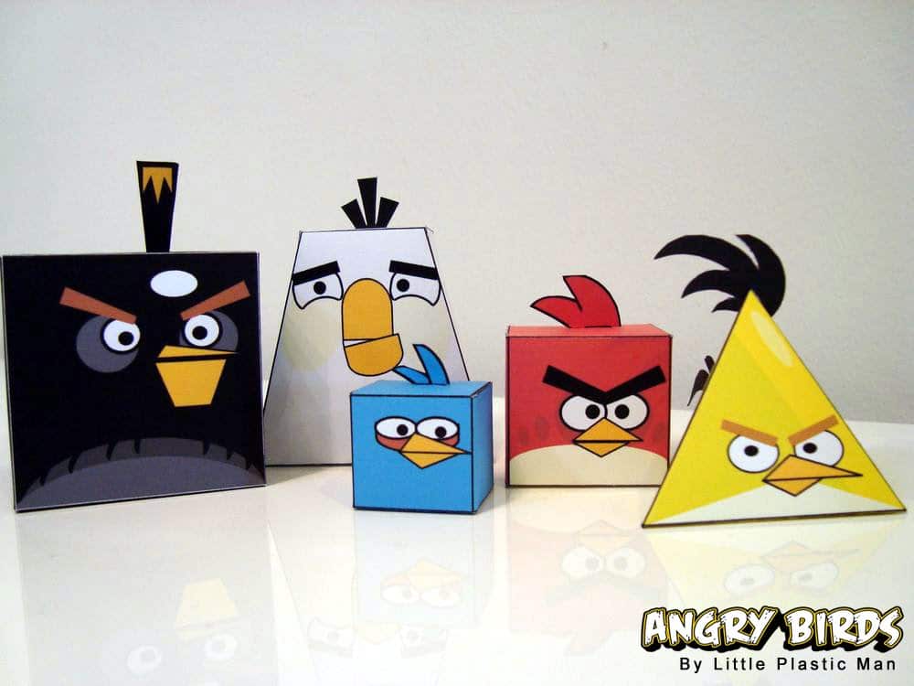 Angry Birds Papercraft Fold, Feather And Fight Bit Rebels