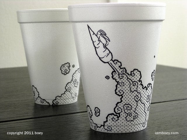 Rare Styrofoam Coffee Cup Art That Borders On The Epically Insane