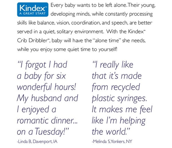 Crib Dribbler Independent Feeding System For Infants