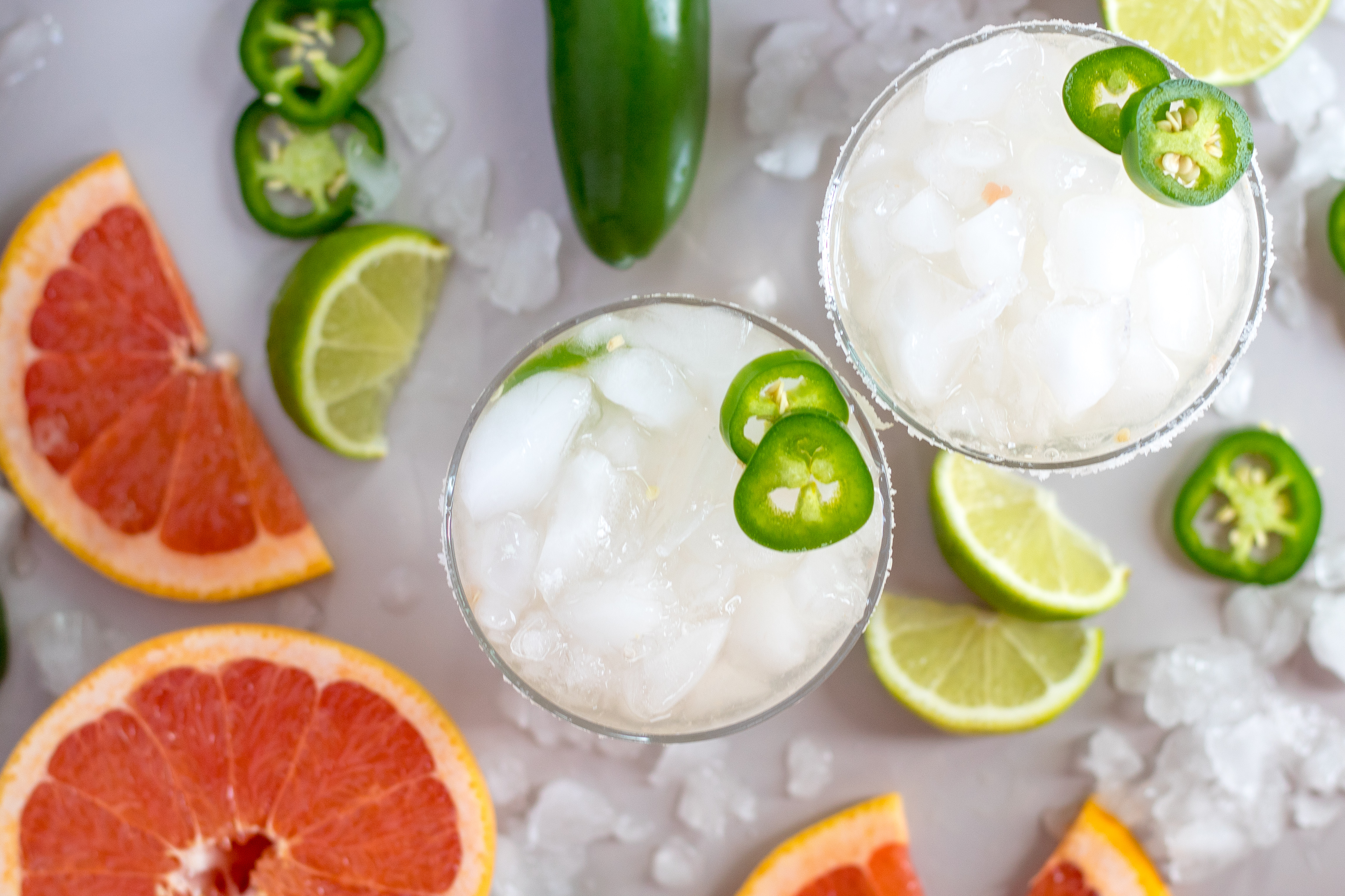 Grapefruit Jalapeno Margarita bits and bites