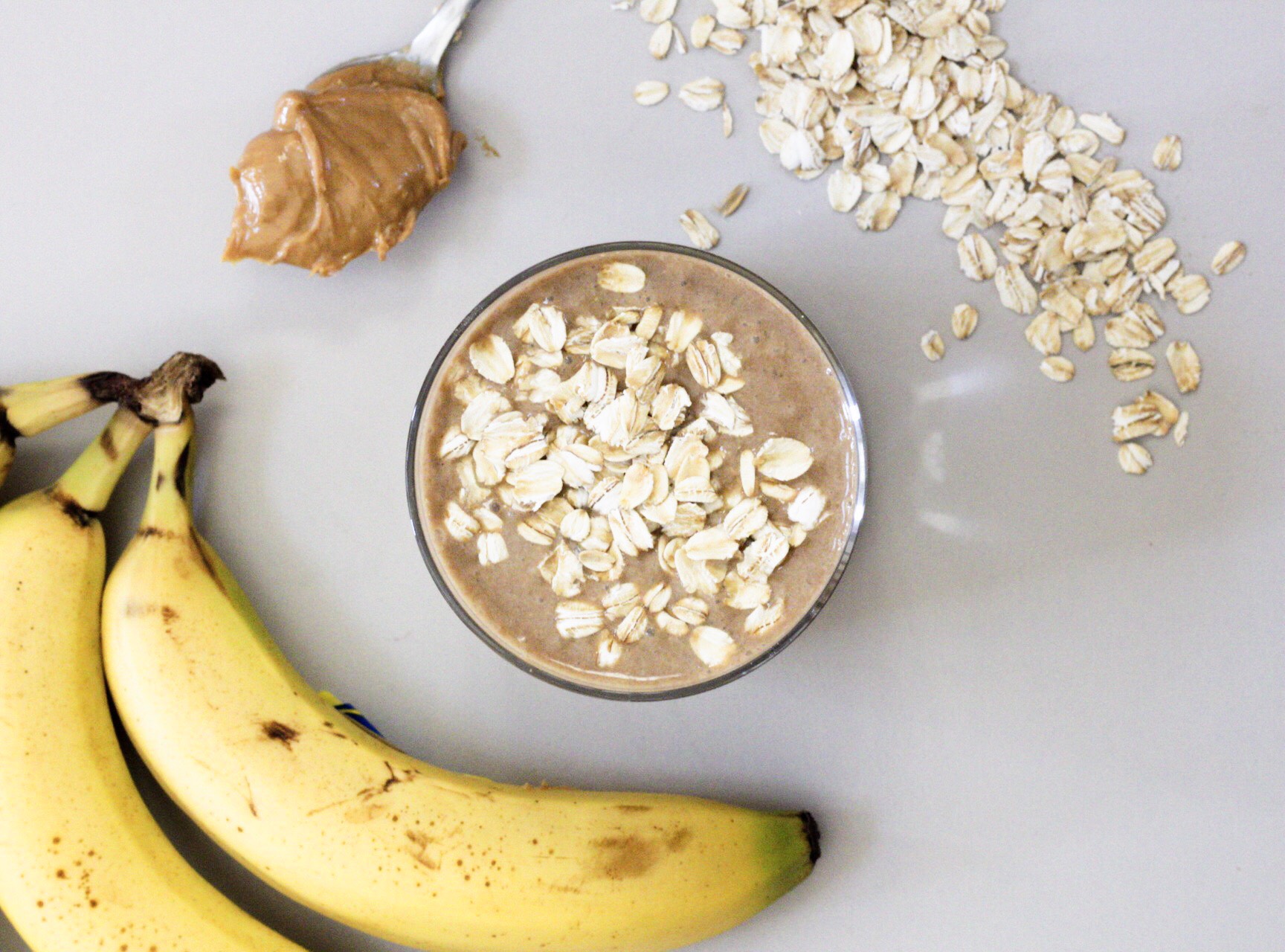 Coffee Banana Breakfast Smoothie bits and bites