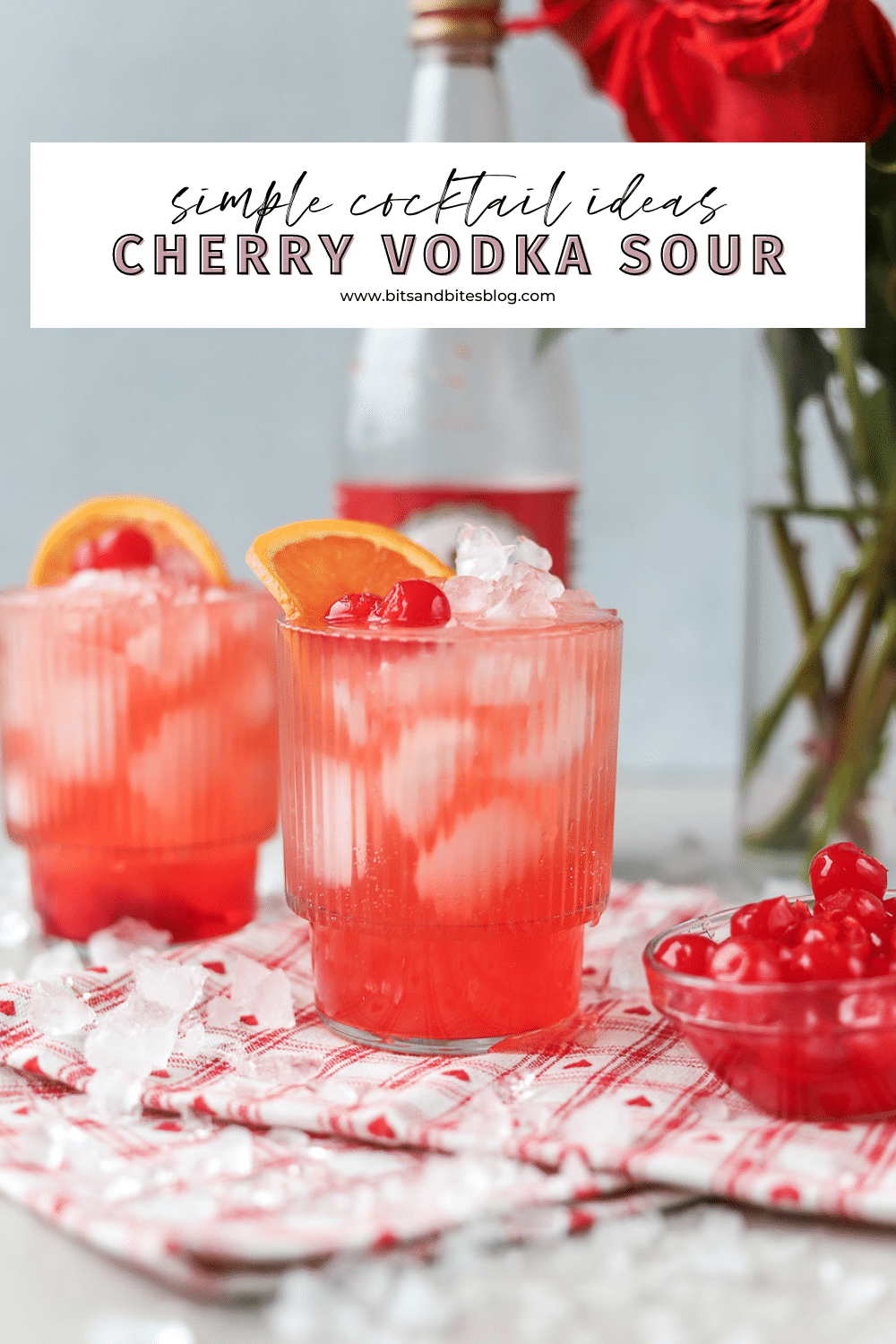 Simple Cherry Vodka Sour Recipe bits and bites