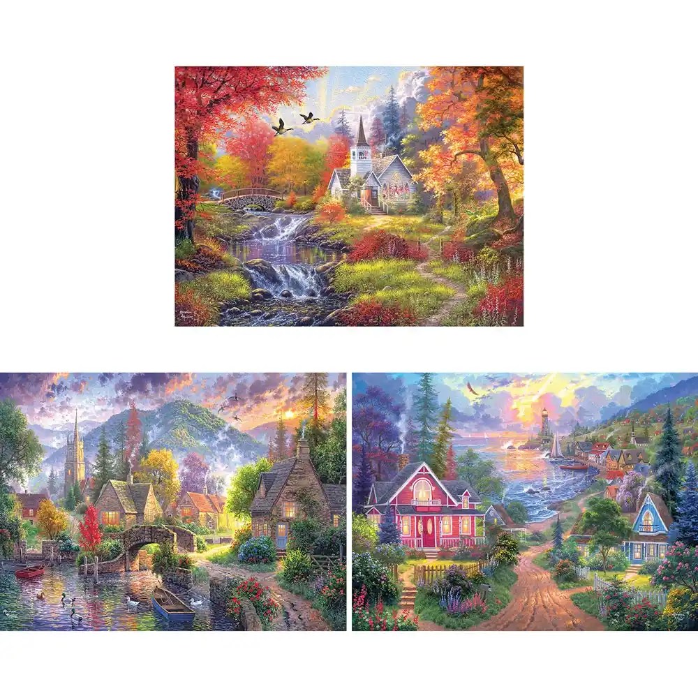 Set of 3 Abraham Hunter Jigsaw Puzzles Bits and Pieces Bits and