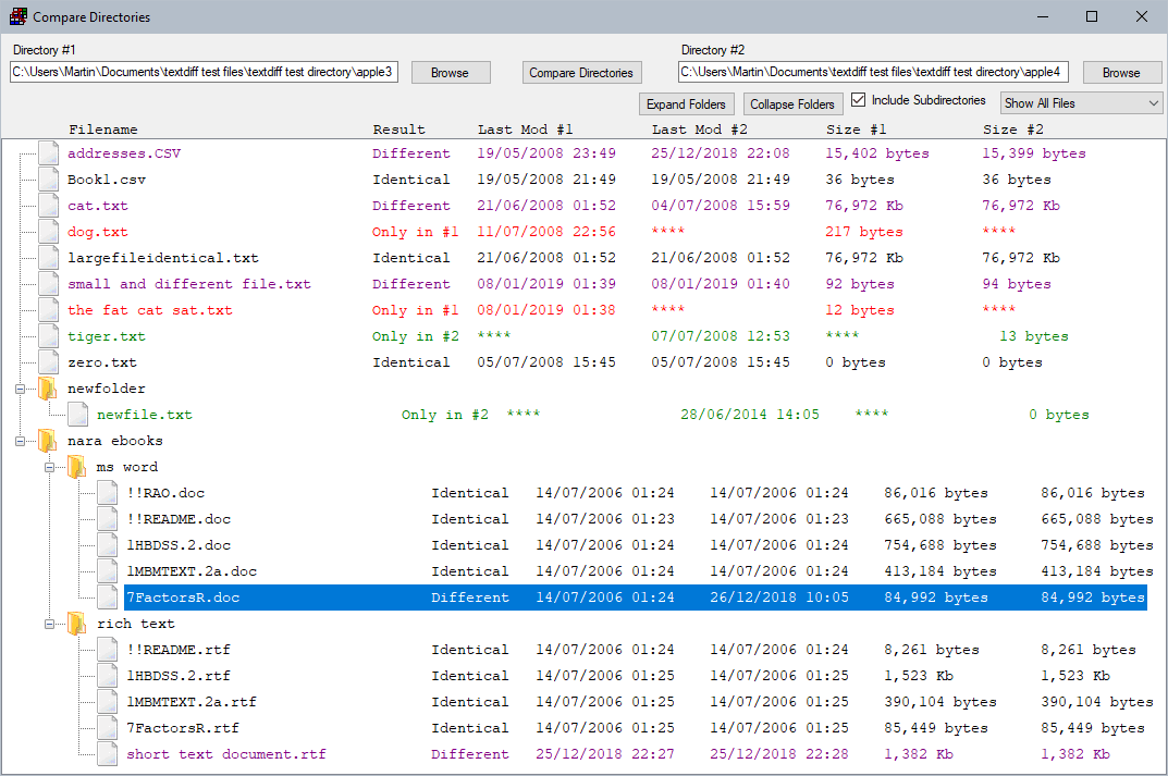 Compare Text With Florencesoft TextDiff Document Management