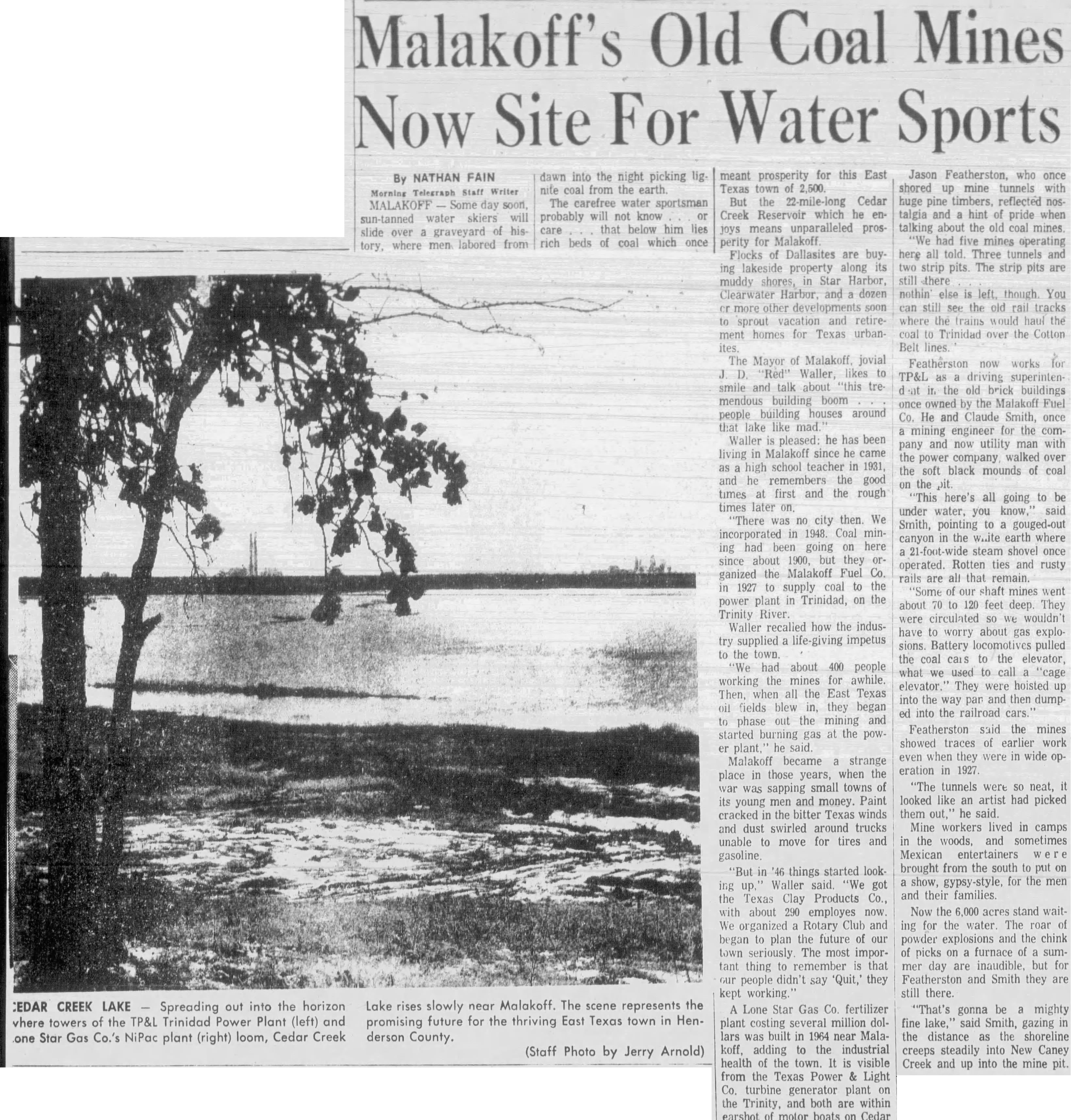 Malakoff’s Old Coal Mines Now Site for Water Sports bitsfrombritt