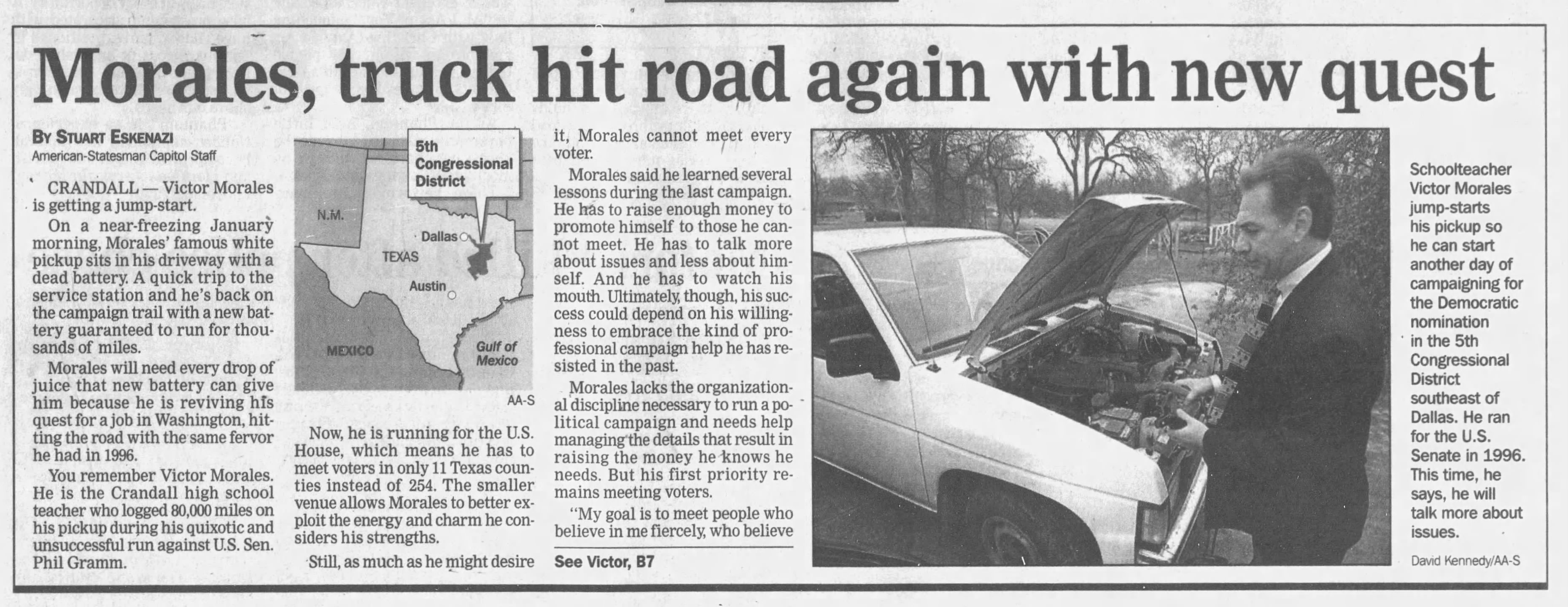 Victor Morales and his truck hit the trail bitsfrombritt