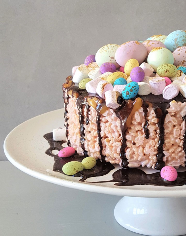 The Ultimate Rice Crispy Marshmallow Cake Bits of Carey