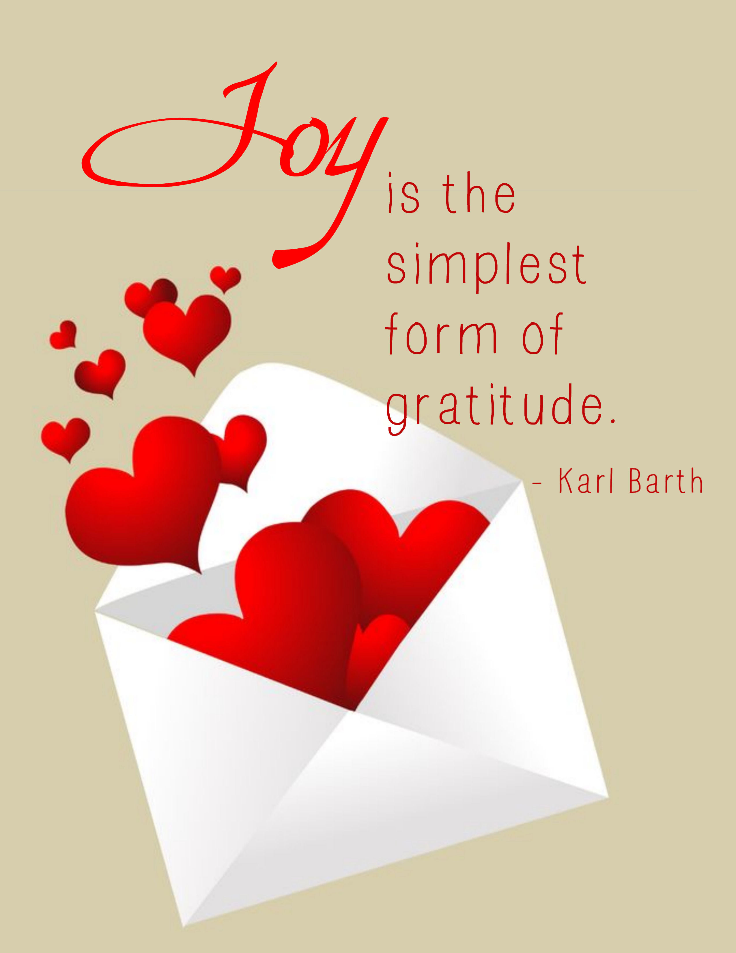 "Joy Is the Simplest Form of Gratitude" Word Art Freebie